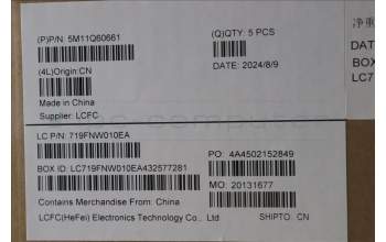 Lenovo 5M11Q60661 C-Cover with keyboard, Portuguese, Black, Backlight, UK