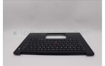 Lenovo 5M11Q60661 C-Cover with keyboard, Portuguese, Black, Backlight, UK