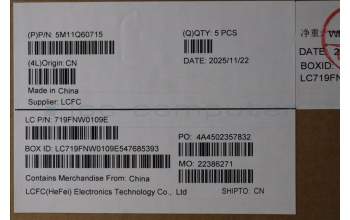 Lenovo 5M11Q60715 C-Cover with keyboard, Arabic, Black, Backlight, Smart Card Reader, US