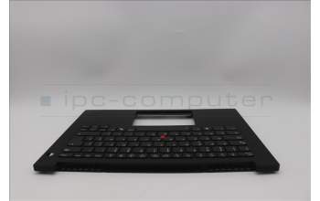 Lenovo 5M11Q60721 C-Cover with keyboard, Belgian, Black, Backlight, UK