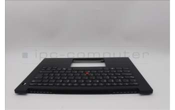 Lenovo 5M11Q60759 C-Cover with keyboard, Danish, Black, Backlight, UK