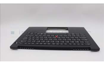 Lenovo 5M11Q60775 C-Cover with keyboard, Estonian, Black, Backlight, UK