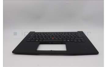 Lenovo 5M11Q60841 C-Cover with keyboard, Norwegian, Black, Backlight, UK