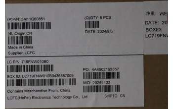 Lenovo 5M11Q60851 C-Cover with keyboard, Russian, Black, Backlight, US