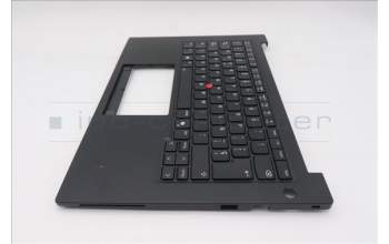 Lenovo 5M11Q60859 C-Cover with keyboard, Spanish, Black, Backlight, Smart Card Reader, UK