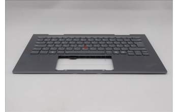 Lenovo 5M11R38920 C-Cover with keyboard, Belgian, Luna Grey, FingerPrint Reader, WLAN, UK