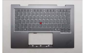 Lenovo 5M11R38976 C-Cover with keyboard, Switzerland, Luna Grey, FingerPrint Reader, WLAN, UK