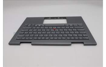 Lenovo 5M11R39475 C-Cover with keyboard, Ukraine, Luna Grey, FingerPrint Reader, WWAN, US