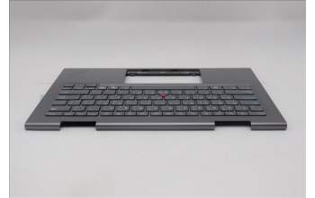 Lenovo 5M11R39479 C-Cover with keyboard, Arabic, Luna Grey, FingerPrint Reader, WWAN, US