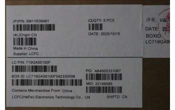 Lenovo 5M11R39491 C-Cover with keyboard, Danish, Luna Grey, FingerPrint Reader, WWAN, UK