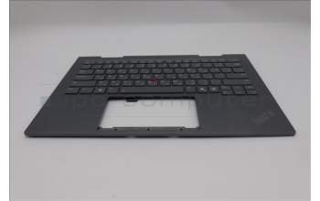 Lenovo 5M11R39508 C-Cover with keyboard, Hebrew, Luna Grey, FingerPrint Reader, WWAN, US