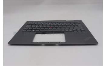 Lenovo 5M11R39525 C-Cover with keyboard, Norwegian, Luna Grey, FingerPrint Reader, WWAN, UK