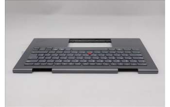 Lenovo 5M11R39535 C-Cover with keyboard, Spanish, Luna Grey, FingerPrint Reader, WWAN, UK