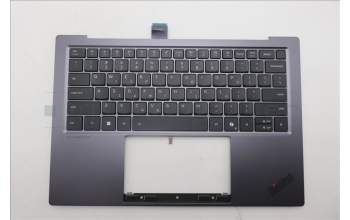 Lenovo 5M11R87939 C-Cover with keyboard, Greek, Black/Grey, FingerPrint Reader, WLAN, US