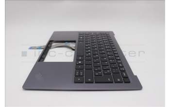 Lenovo 5M11R87952 C-Cover with keyboard, Slovenian, Black/Grey, FingerPrint Reader, WLAN, UK