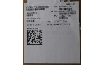 Lenovo 5M11R91271 C-Cover with keyboard, Spanish, Luna Grey, Non-Backlight, World Face Camera, UK