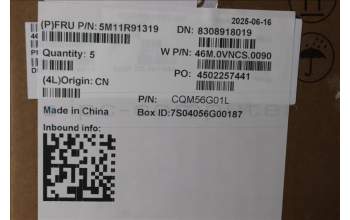 Lenovo 5M11R91319 C-Cover with keyboard, Portuguese, Luna Grey, Backlight, No World Face Camera, UK