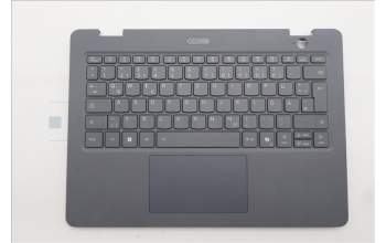 Lenovo 5M11R91354 C-Cover with keyboard, German, Luna Grey, Backlight, World Face Camera, UK