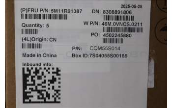 Lenovo 5M11R91387 C-Cover with keyboard, UK English, Luna Grey, Backlight, World Face Camera, UK