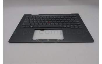 Lenovo 5M11R91403 C-Cover with keyboard, Arabic, Grey, Backlight, FingerPrint Reader, US