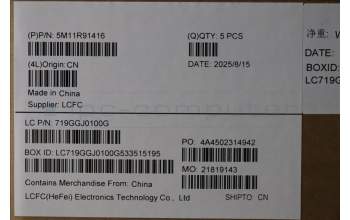 Lenovo 5M11R91416 C-Cover with keyboard, Danish, Grey, Backlight, FingerPrint Reader, UK