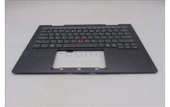 Lenovo 5M11R91417 C-Cover with keyboard, English, Grey, Backlight, FingerPrint Reader, US