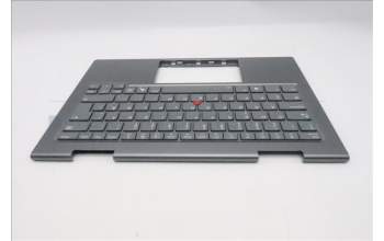 Lenovo 5M11R91447 C-Cover with keyboard, Norwegian, Grey, Backlight, FingerPrint Reader, UK
