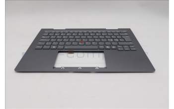 Lenovo 5M11R91449 C-Cover with keyboard, Nordic, Grey, Backlight, FingerPrint Reader, UK