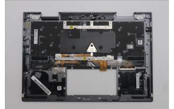 Lenovo 5M11R91451 C-Cover with keyboard, Portuguese, Grey, Backlight, FingerPrint Reader, UK