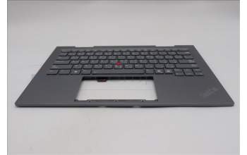 Lenovo 5M11R91478 C-Cover with keyboard, Arabic, Grey, Backlight, FingerPrint Reader, WWAN, US