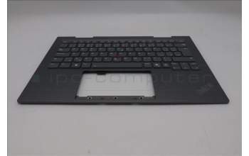 Lenovo 5M11R91487 C-Cover with keyboard, Czech Slovakian, Grey, Backlight, FingerPrint Reader, WWAN, UK