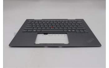 Lenovo 5M11R91491 C-Cover with keyboard, English, Grey, Backlight, FingerPrint Reader, WWAN, US