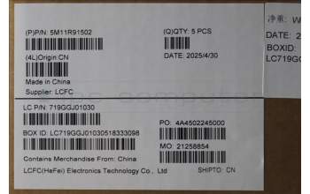 Lenovo 5M11R91502 C-Cover with keyboard, German, Grey, Backlight, FingerPrint Reader, WWAN, UK