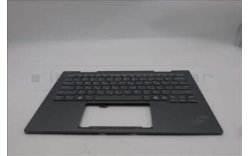 Lenovo 5M11R91503 C-Cover with keyboard, Greek, Grey, Backlight, FingerPrint Reader, WWAN, US