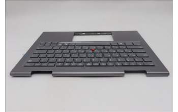 Lenovo 5M11R91505 C-Cover with keyboard, Hebrew, Grey, Backlight, FingerPrint Reader, WWAN, US