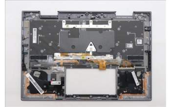Lenovo 5M11R91521 C-Cover with keyboard, Norwegian, Grey, Backlight, FingerPrint Reader, WWAN, UK