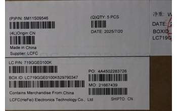 Lenovo 5M11S09546 C-Cover with keyboard, Estonian, Black, Backlight, UK