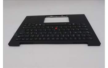 Lenovo 5M11S09554 C-Cover with keyboard, German, Black, Backlight, UK