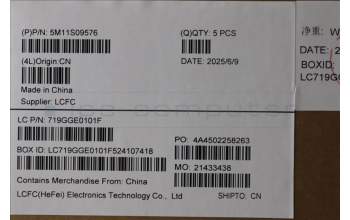 Lenovo 5M11S09576 MECH_ASM BL KB BK NORDIC CHY