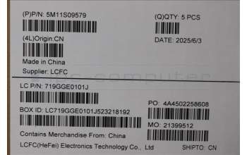 Lenovo 5M11S09579 C-Cover with keyboard, Portuguese, Black, Backlight, UK