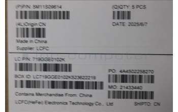 Lenovo 5M11S09614 C-Cover with keyboard, Czech Slovakian, Black, Backlight, WWAN, UK