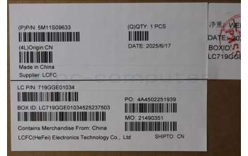 Lenovo 5M11S09633 C-Cover with keyboard, Hebrew, Black, Backlight, WWAN, US