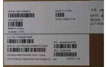 Lenovo 5M11S09672 C-Cover with keyboard, UK English, Black, Backlight, WWAN, UK