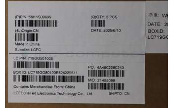 Lenovo 5M11S09699 C-Cover with keyboard, Italian, Black, UK