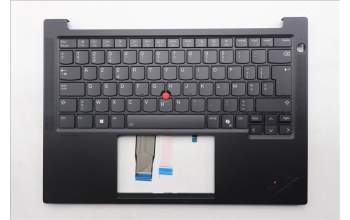 Lenovo 5M11S09758 C-Cover with keyboard, Belgian, Black, Backlight, UK