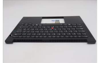 Lenovo 5M11S09766 C-Cover with keyboard, Spanish, Black, Backlight, UK