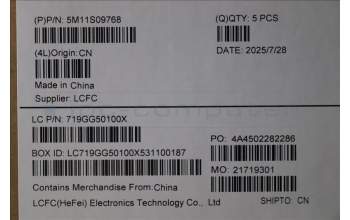 Lenovo 5M11S09768 MECH_ASM FRU KBD W/C FRA BL (CHY) UK BK