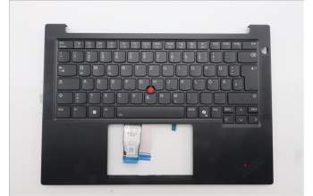 Lenovo 5M11S09772 C-Cover with keyboard, German, Black, Backlight, UK