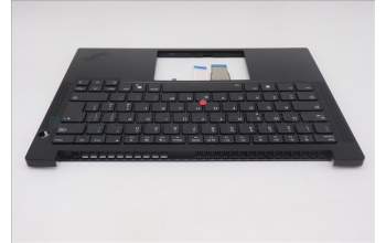 Lenovo 5M11S09790 C-Cover with keyboard, Italian, Black, Backlight, UK