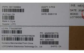 Lenovo 5M11S09804 C-Cover with keyboard, Czech Slovakian, Black, Backlight, UK